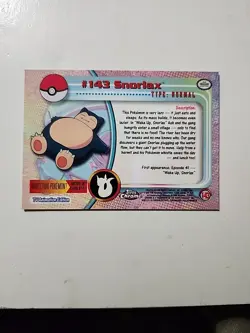 Topps Chrome 2000 Pokemon Series 3 Foil Snorlax Card #143 Near Mint Condition - Image 2