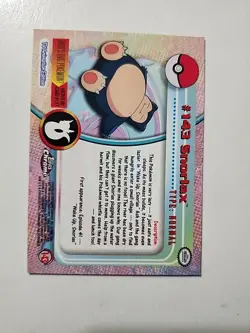 Topps Chrome 2000 Pokemon Series 3 Foil Snorlax Card #143 Near Mint Condition - Image 3
