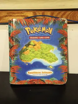 Pokemon SOUTHERN ISLANDS English BINDER ONLY *NO CARDS* 2001 Poor Condition - Image 1