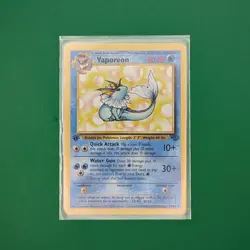 Vaporeon 1999 1st Edition Jungle Pokemon Card 28/64 Non-Holo - Image 2