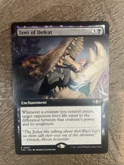 Jaws of Defeat Extended Art R Commander: Tarkir: Dragonstorm 67 NM Free Shipping - Image 1