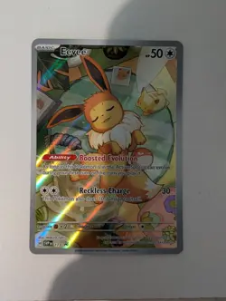 Pokemon TCG Card Eevee SVP 173 Prismatic Evolutions Black Star Promo - NM - Image 1