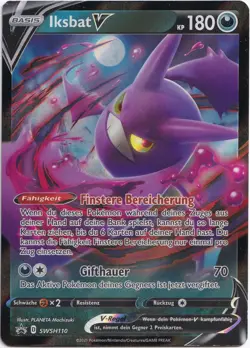 Pokemon Iksbat V Ultra Rare Black Star Promo SWSH110 NM Deutsch - Image 1