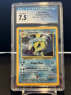 Pokemon 1999 Gyarados Base Set Unlimited 6/102 Holo CGC 7.5 - Image 1