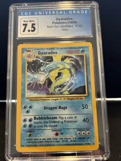 Pokemon 1999 Gyarados Base Set Unlimited 6/102 Holo CGC 7.5 - Image 2