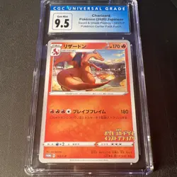 2020 Pokemon Japanese Sword and Shield Promos Charizard 143/S-P CGC 9.5 GEM MINT - Image 1