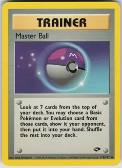 Pokemon Master Ball Uncommon Gym Challenge 116/132 MP - Image 1