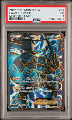 PSA 1 PR 2012 Pokemon Black & White Next Destinies Full Art Zekrom EX 97/99 - Image 1