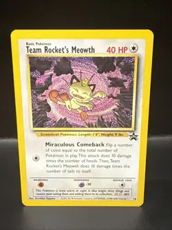 Pokemon - Black Star Promo - Team Rocket's Meowth - #18 G - Image 2