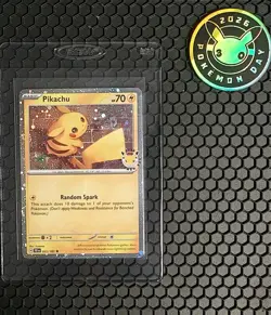 2026 Pikachu 051/162 Pokemon Day 30th Anniversary Stamped Promo TCG Plus Coin - Image 1