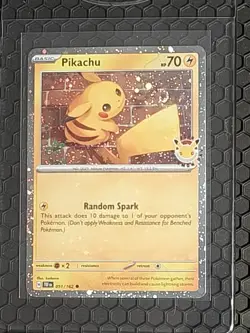 2026 Pikachu 051/162 Pokemon Day 30th Anniversary Stamped Promo TCG Plus Coin - Image 2