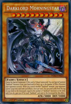 Yugioh Darklord Morningstar DESO-EN029 Secret Rare 1st Edition - Image 1