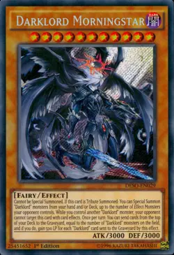 Yugioh Darklord Morningstar DESO-EN029 Secret Rare 1st Edition - Image 3