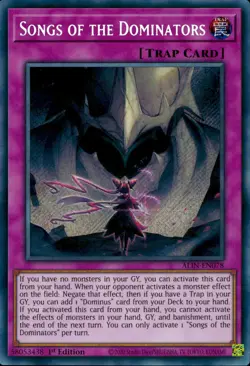 Yugioh Songs of the Dominators ALIN-EN078 Secret Rare 1st Edition - Image 1