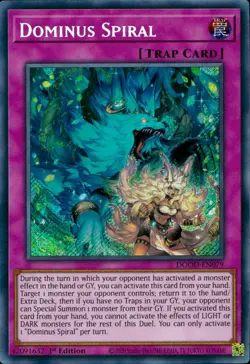 Yugioh DOOD-EN079 Dominus Spiral Secret Rare Card 1st Edition - Image 1