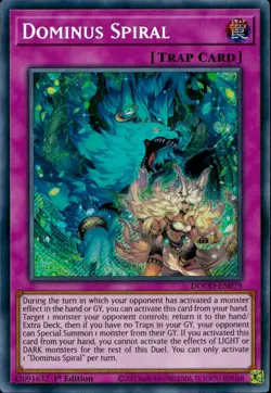 Yugioh DOOD-EN079 Dominus Spiral Secret Rare Card 1st Edition - Image 3