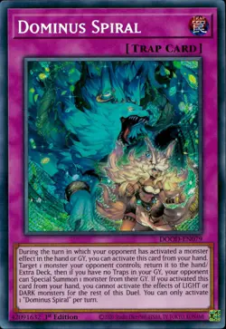 Yugioh DOOD-EN079 Dominus Spiral Secret Rare Card 1st Edition - Image 5