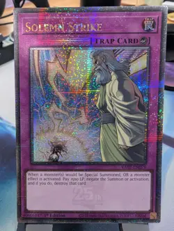 YuGiOh! Solemn Strike RA02-EN079 Quarter Century Rare 1st Ed - Image 1