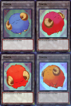 Blue, Pink, Orange +Yellow SHEEP TOKEN LC04 set - ULTRA HOLO NM YUGIOH - Image 1