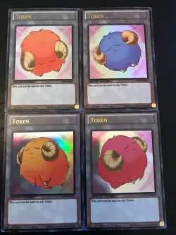 Blue, Pink, Orange +Yellow SHEEP TOKEN LC04 set - ULTRA HOLO NM YUGIOH - Image 2