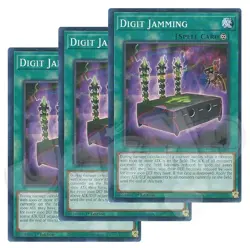 Yugioh - Digit Jamming x 3 - 1st Edition LP - Plus Free Holographic Card - Image 1