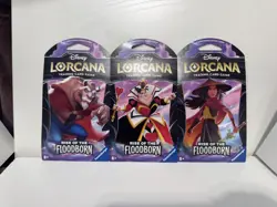 LOT OF 3 Disney Lorcana Rise of the Floodborn Sleeved Blister BOOSTER Packs - Image 1