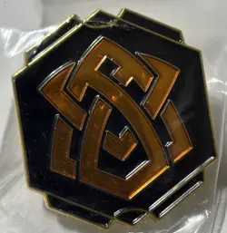 Disney Lorcana Archazia's Island Amber Ink Logo Pin - Image 1