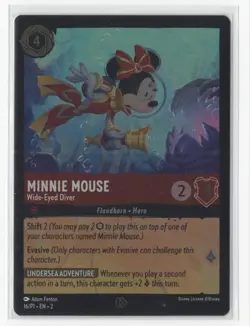 Disney Lorcana 16/P1 Rise of the Floodborn Minnie Mouse League Promo - Image 1