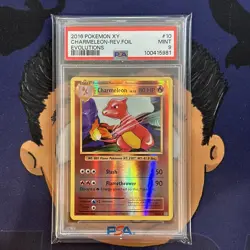 PSA 9 MINT 2016 Pokemon XY Evolutions CHARMELEON #10 Reverse Foil - Image 2