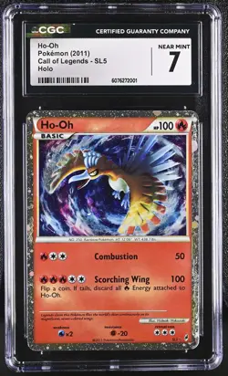 CGC 7 Ho-Oh SL5 Call of Legends Holo Pokemon Card - Image 1