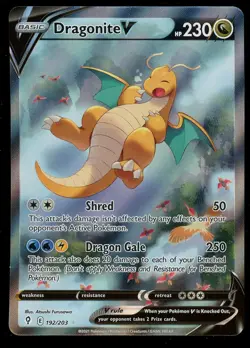 Pokemon Dragonite V 192/203 Evolving Skies Alternate Art Full Art Near Mint - Image 1