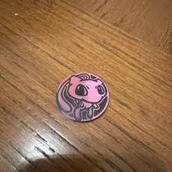 Pokemon Trading card game Mew pink plastic coin - Image 1