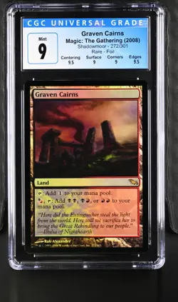 GRAVEN CAIRNS Shadowmoor Foil Rare CGC 9 Q++ MTG [Nostalgium] - Image 1