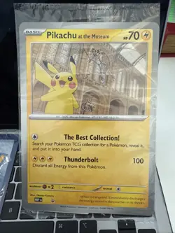 Pokemon TCG Pikachu At The Museum Jumbo Pokemon Card SEALED - Image 1