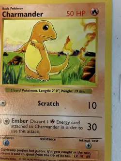 Pokemon TCG - CHARMANDER - SHADOWLESS - 46/102 - BASE SET (1999) - WOTC - MP - Image 3
