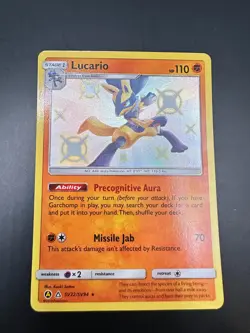 Pokemon TCG Lucario Hidden Fates SV22/SV94 Holo Shiny Holo Rare - Image 1