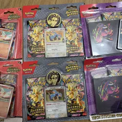 6 X Pokemon TCG: Ascended Heroes Tech Sticker & Blister Pack Bundle (16 packs) - Image 3