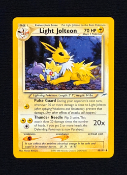 LIGHT JOLTEON (NM/LP) - Neo Destiny 48/105 - Pokemon TCG - Uncommon Regular - Image 1