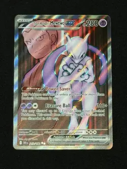 Pokemon Team Rocket's Mewtwo ex 213/182 SV10 Destined Rivals Holo Ultra Rare NM - Image 1
