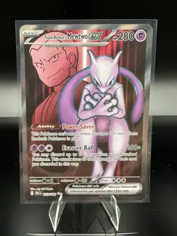 Team Rocket's Mewtwo ex 213/182 Sv10: Destined Rivals Holo Pokemon PACK FRESH NM - Image 1