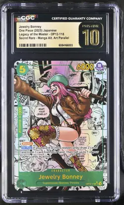 One Piece TCG Jewelry Bonney (OP12-118) [Legacy of the Master] Manga Art CGC 10 - Image 1