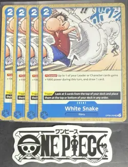 4x One Piece OP06-059 UC White Snake - English - Regular - Playset - NM/M - Image 1