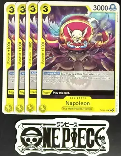 4x One Piece OP03-117 UC Napoleon - English - Regular - Playset - TCG - NM/M - Image 1
