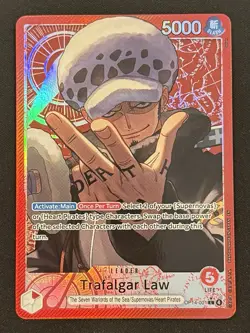 Trafalgar Law - OP14-001 Leader (Alternate Art)The Azure Sea's Seven Foil NM - Image 1