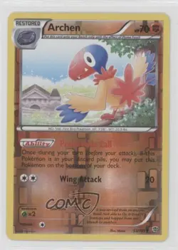 Archen Reverse Foil Pokemon Black & White Plasma Blast #53 - Image 1