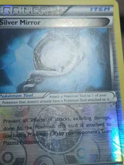 HP Silver Mirror 89/101 Black & White Plasma Blast Reverse Holo Pokemon - Image 5