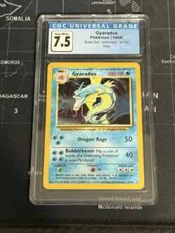 1999 Pokemon TCG GYARADOS Base Set Unlimited 6/102 Holo CGC 7.5 Graded Card - Image 1
