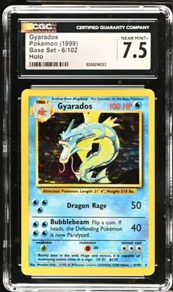 GYARADOS (1999) POKEMON UNLIMITED BASE SET - 6/102 (HOLO) CGC 7.5 - Image 1
