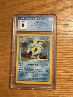 1999 Gyarados Base Set - Holo Rare - Unlimited - CGC 6 Ex/NM - 6/102 Pokemon - Image 1