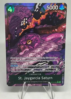 One Piece St. Jaygarcia Saturn (Alt. Art) OP13-083 Carrying On His Will Foil TCG - Image 1